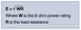 Comparison of Standards for Amplifier Power Ratings